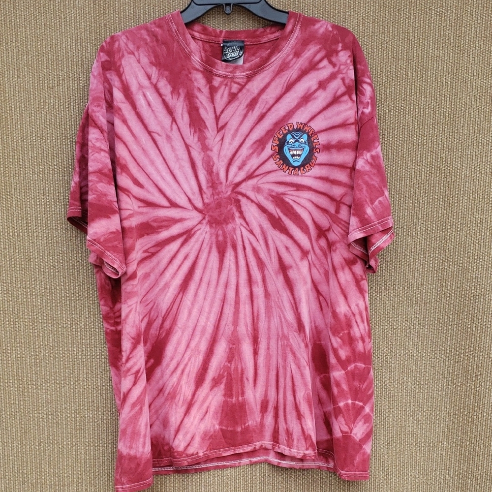 Red Tie-Dye T-Shirt with Logo